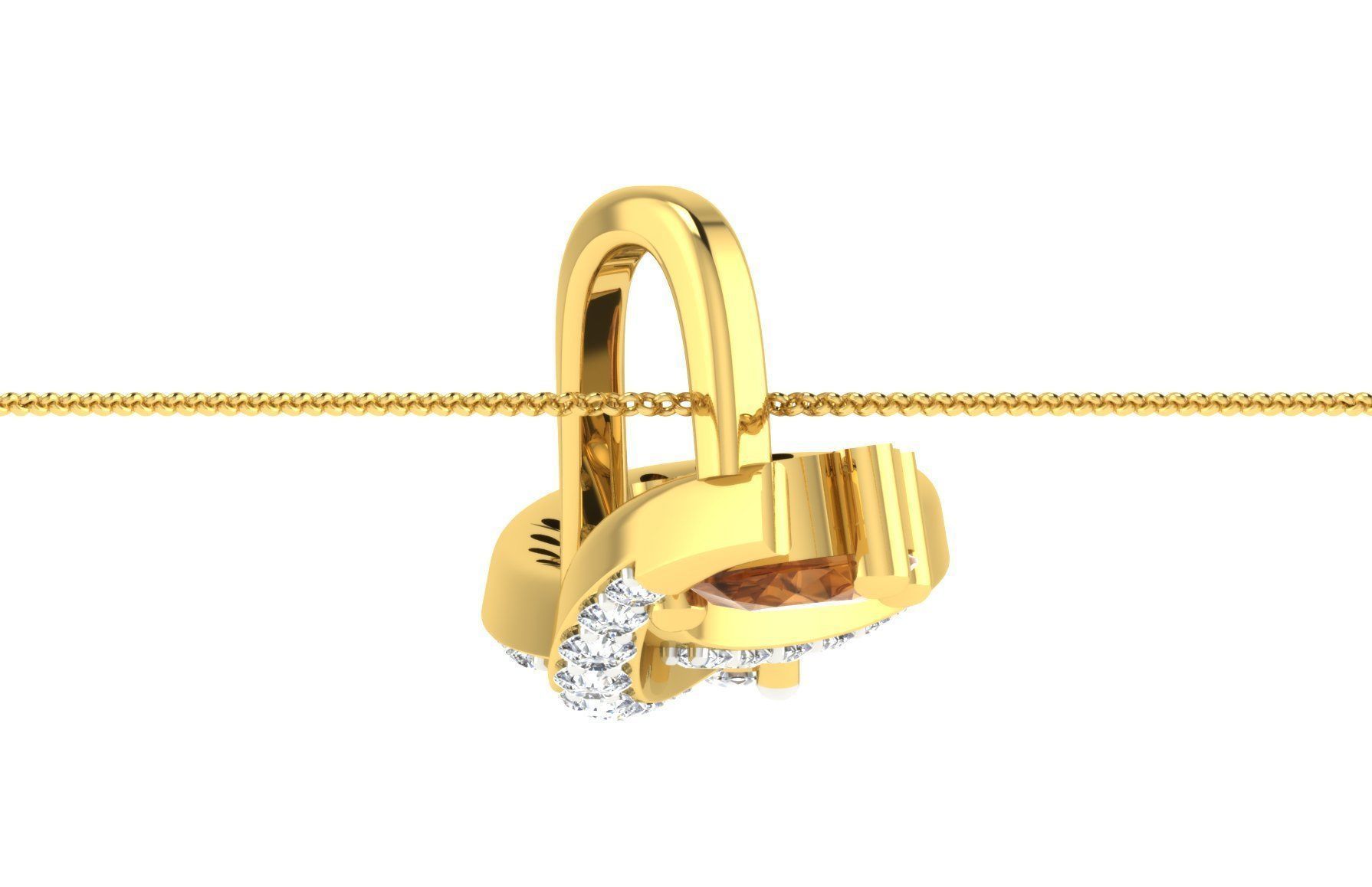 Women Pear Diamond Pendants 3dm STL ONJ FBX Render Details 3D print model_4