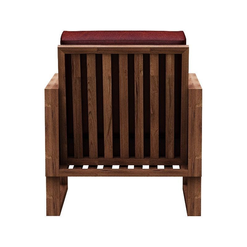 Armchair crocodile leather lounge chair Low-poly 3D model_5