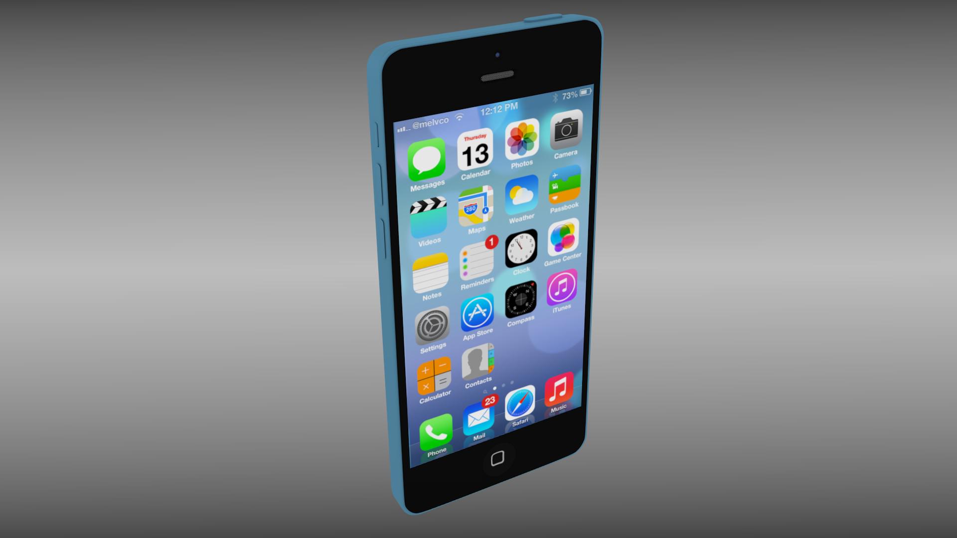 Iphone 5C 3D model_2