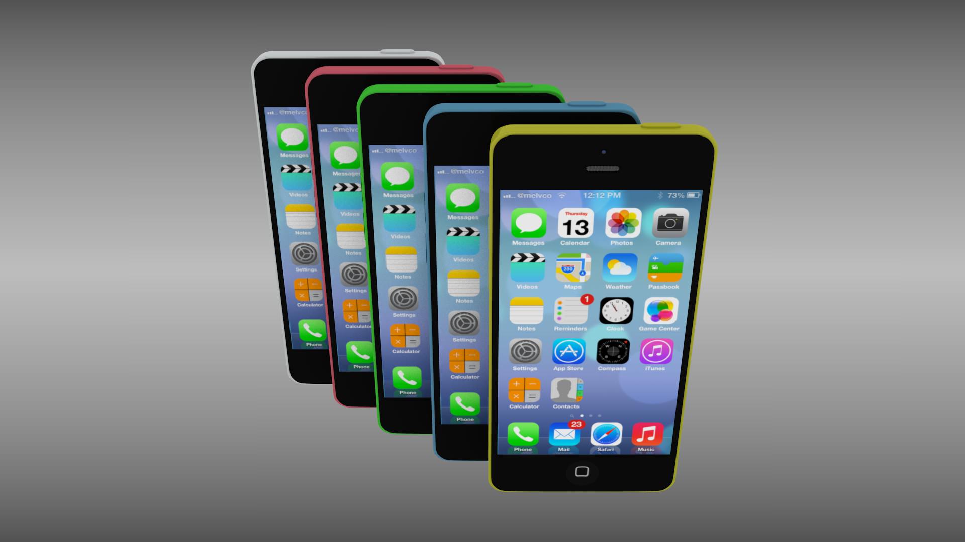 Iphone 5C 3D model_1