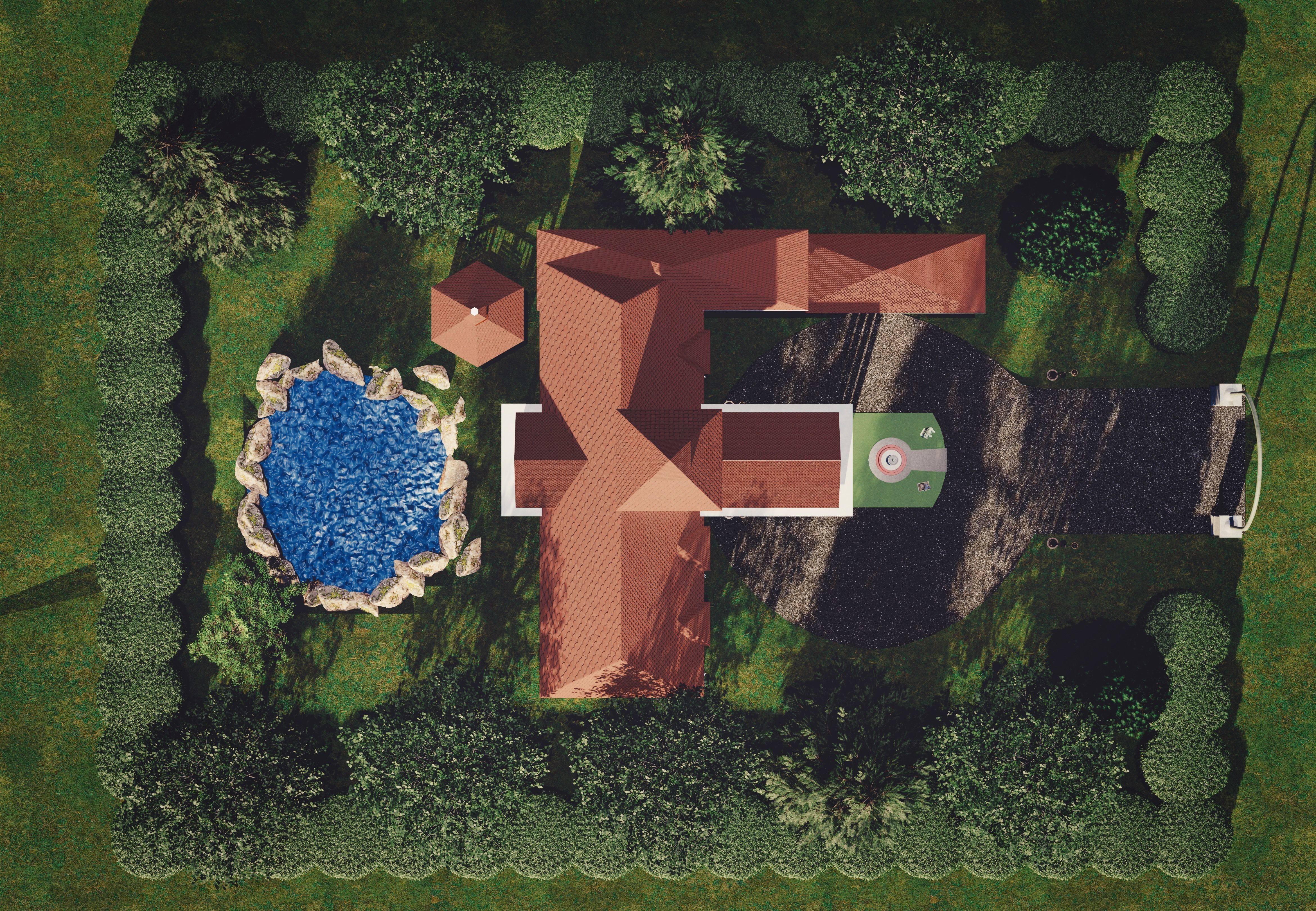 Mansion Colonade 3D model_2