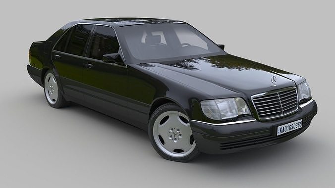 Mercedes S500  Free low-poly 3D model