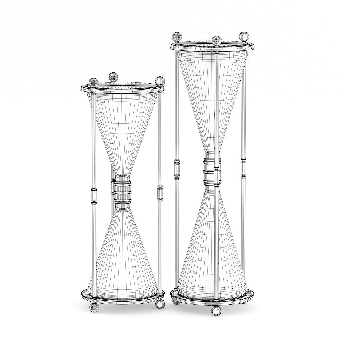 Hourglasses hourglass set 3D model_3