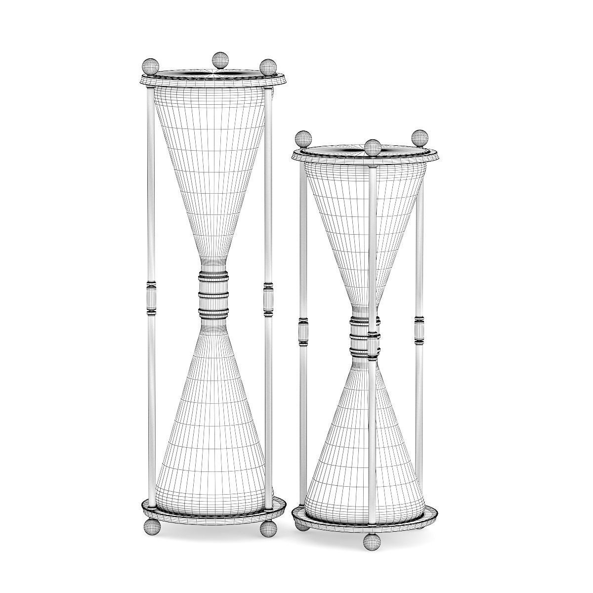 Hourglasses hourglass set 3D model_1
