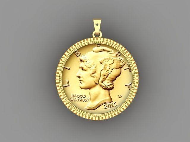 Coin Frame for Dime 3D print model