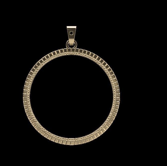 Coin Frame for Dime 3D print model_21