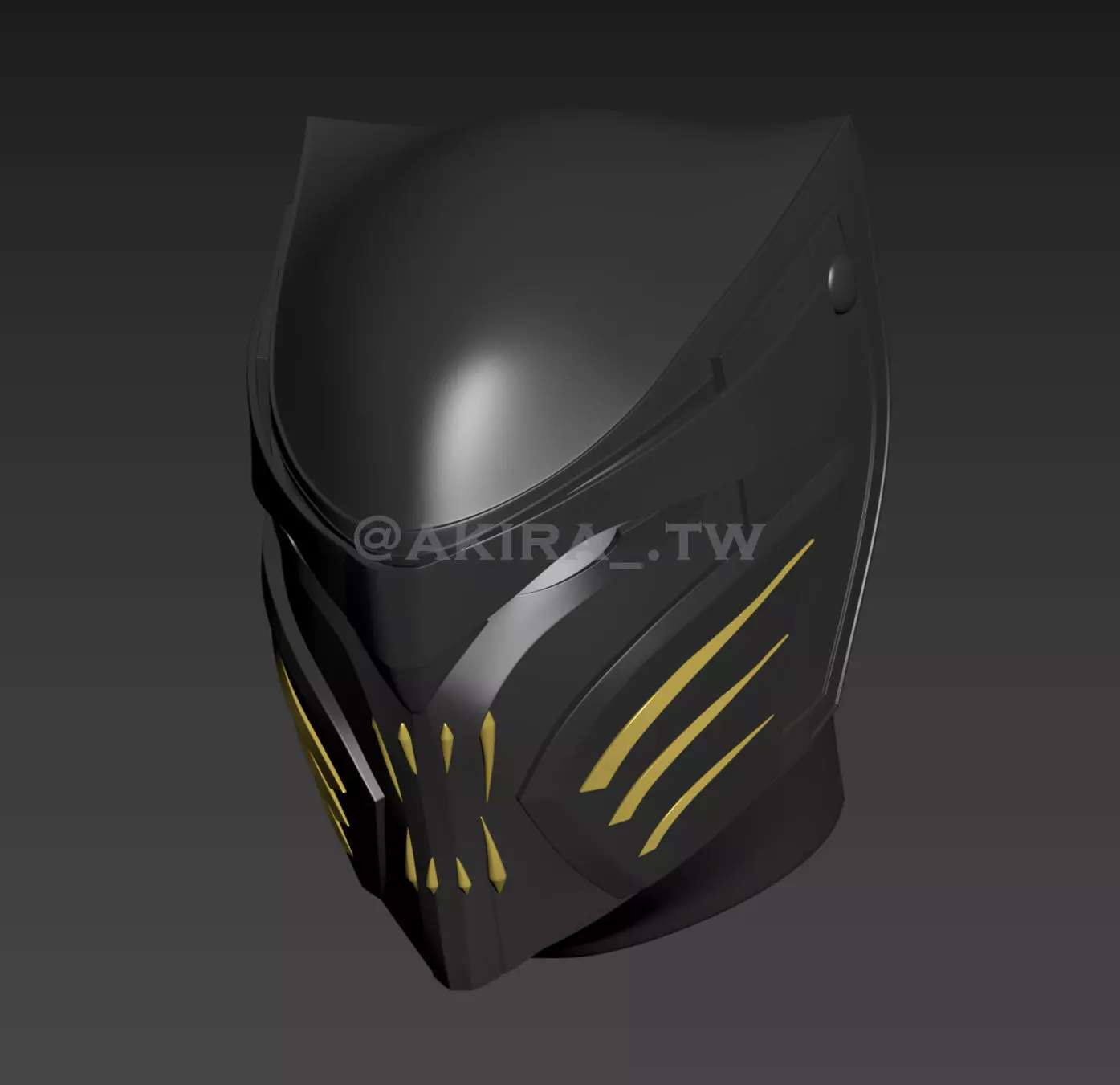 Black Panther medieval helmet The Wakandan Knight Avengers 3D print model_0