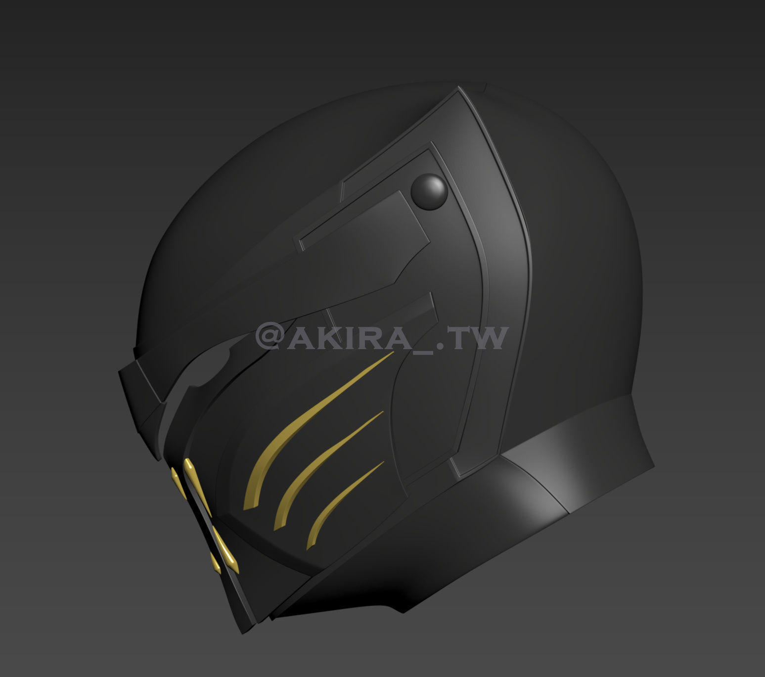 Black Panther medieval helmet The Wakandan Knight Avengers 3D print model_1