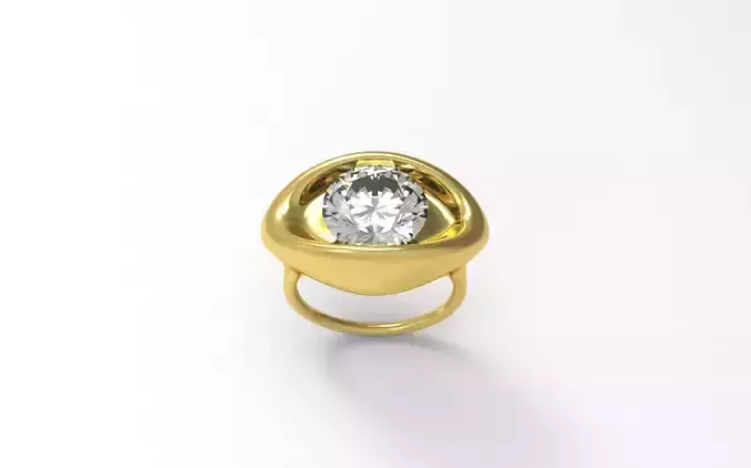 signet woman ring with gem