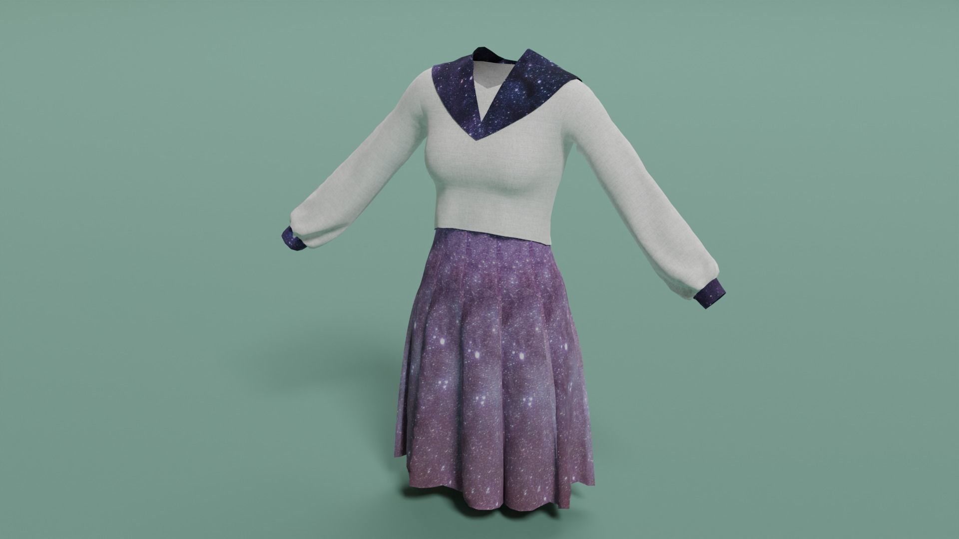Clothes n4 Low-poly 3D model_16