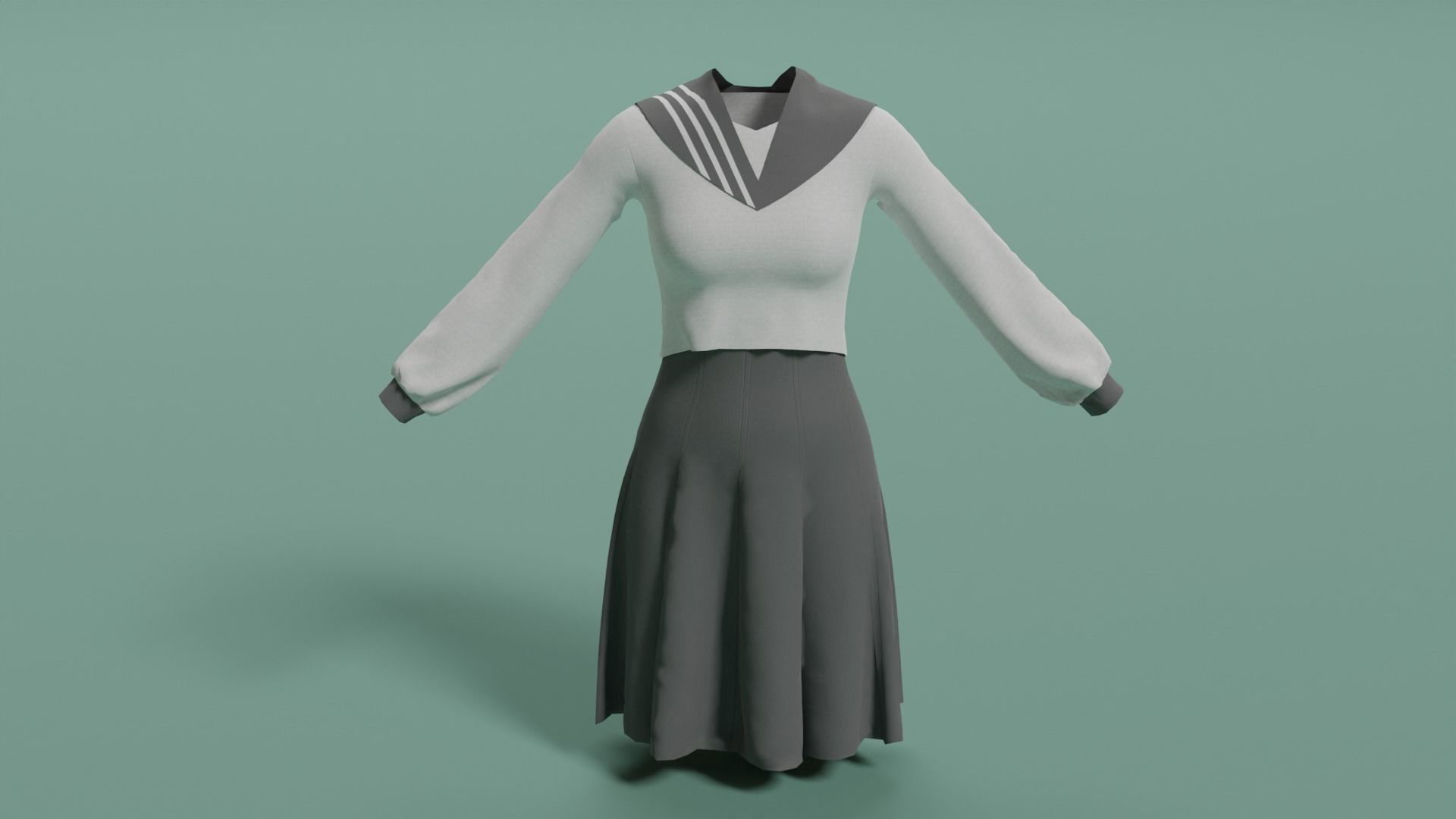 Clothes n4 Low-poly 3D model_6