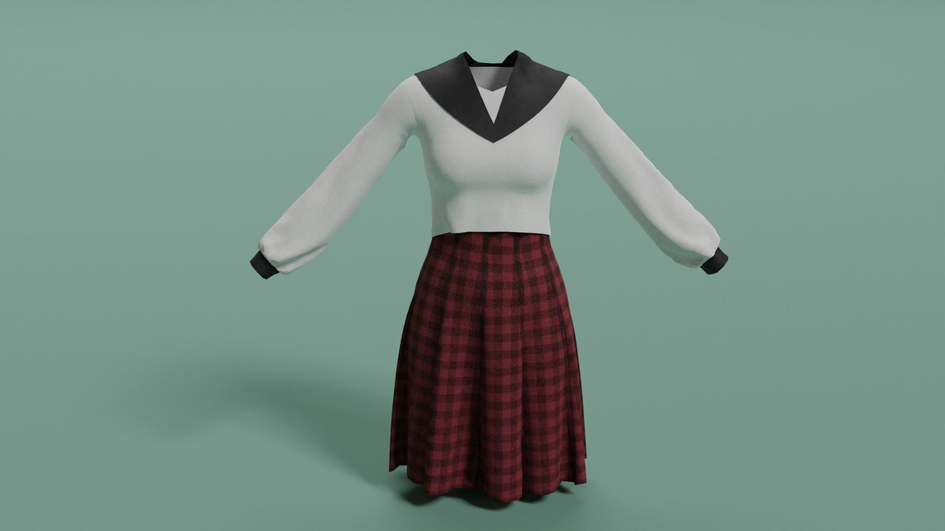 Clothes n4 Low-poly 3D model_5