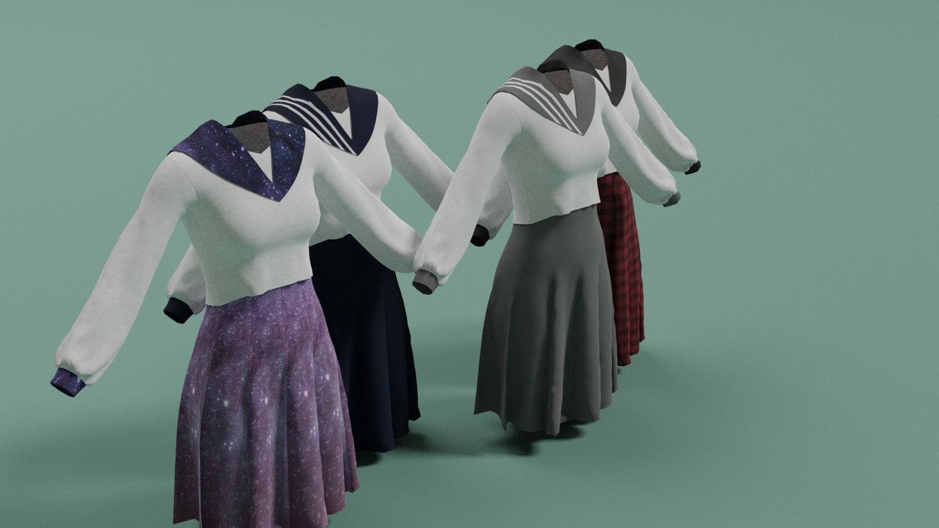 Clothes n4 Low-poly 3D model_8