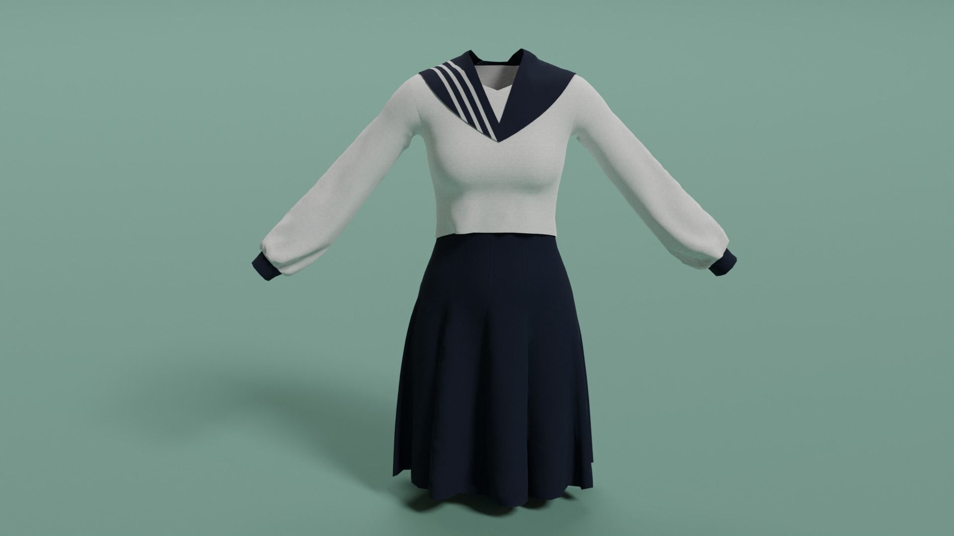 Clothes n4 Low-poly 3D model_3