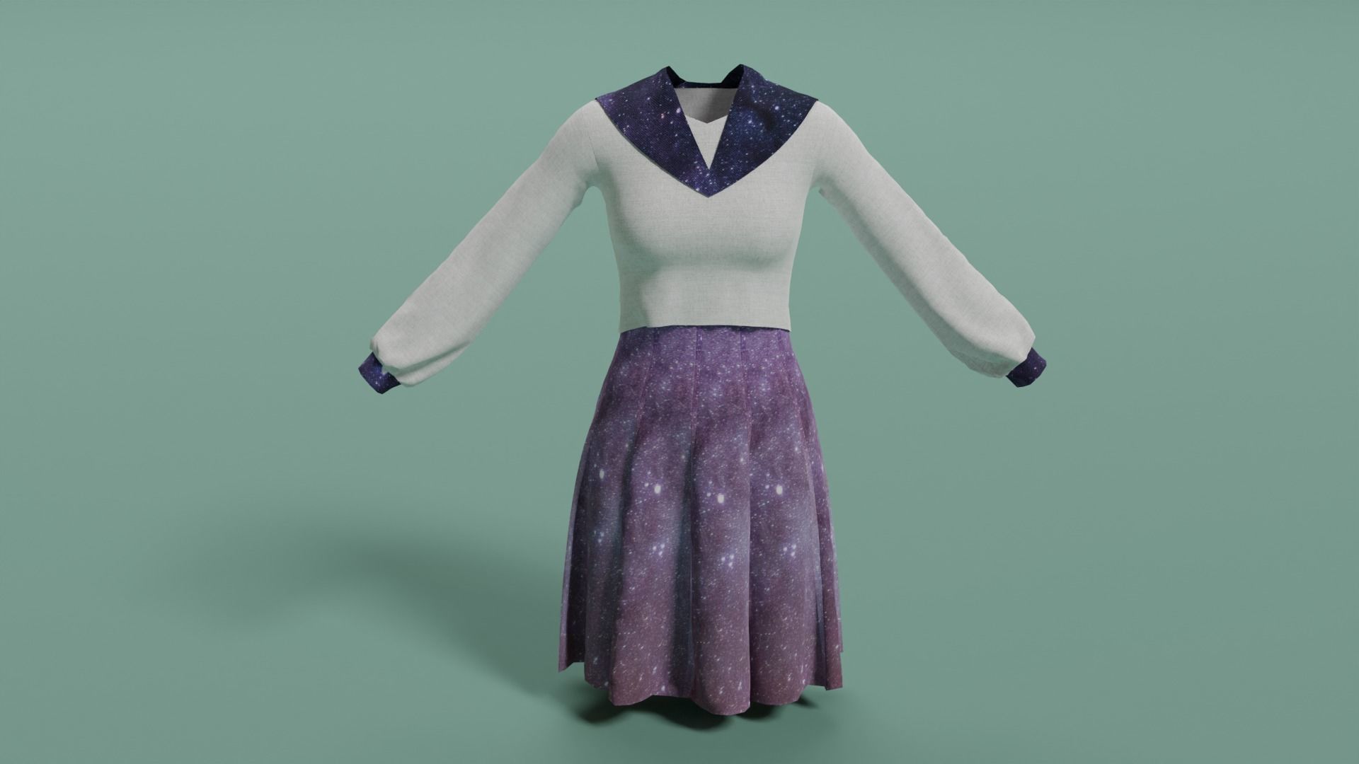 Clothes n4 Low-poly 3D model_4