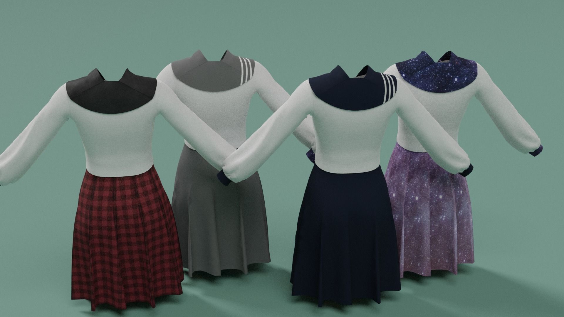 Clothes n4 Low-poly 3D model_7