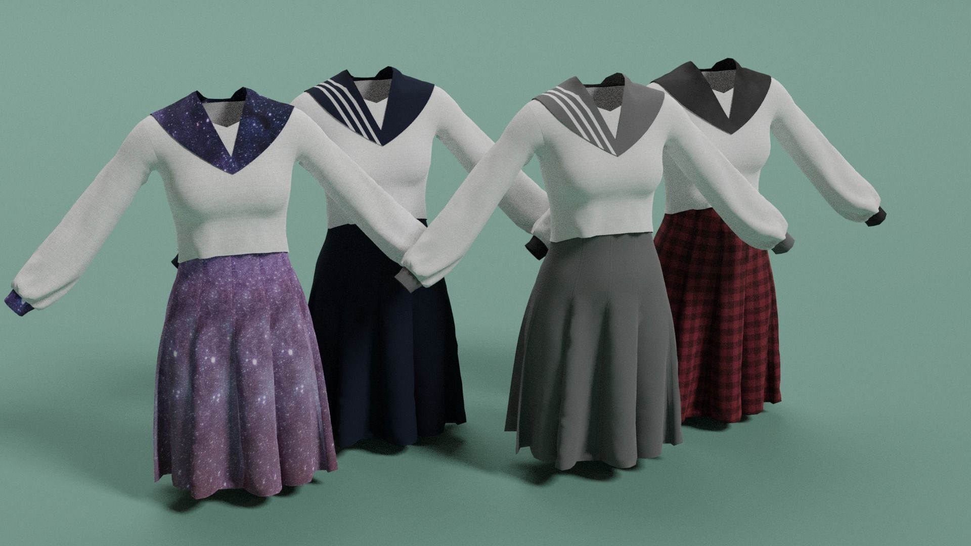 Clothes n4 Low-poly 3D model_2