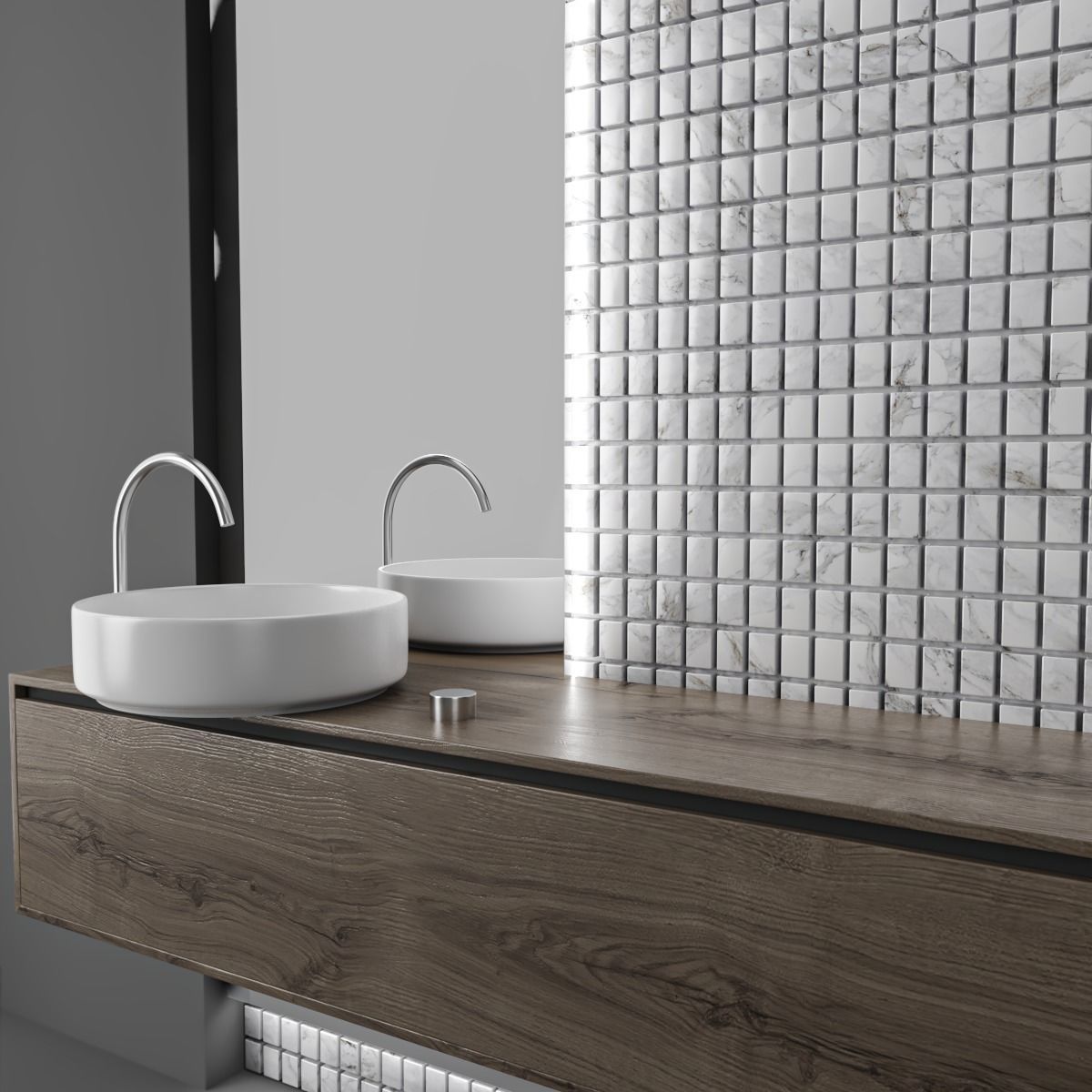 bathroom furniture set 46 3D model_1