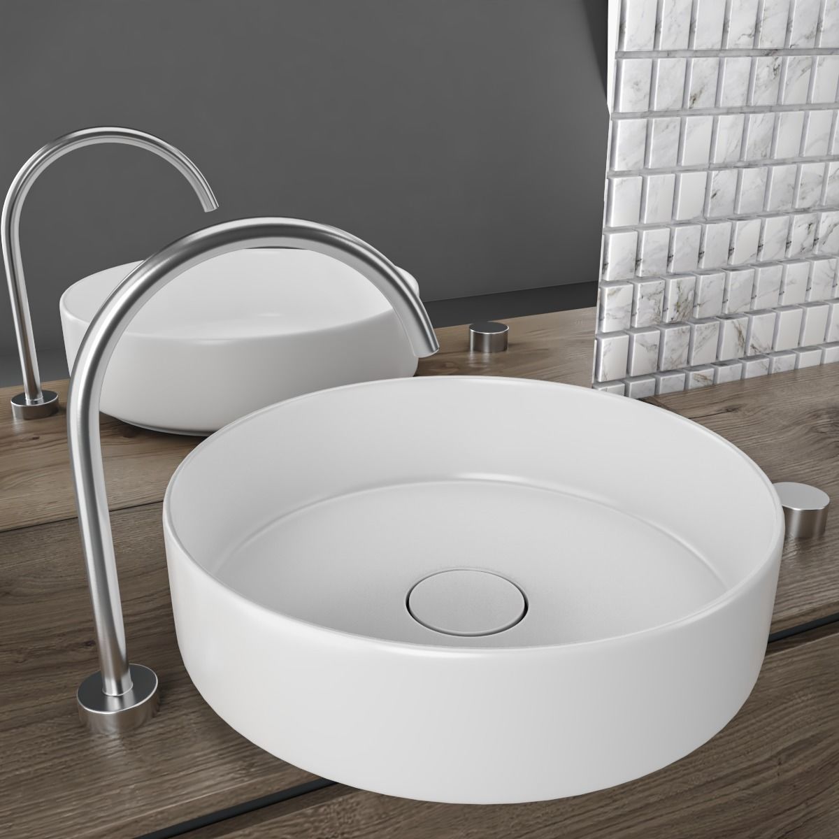 bathroom furniture set 46 3D model_2