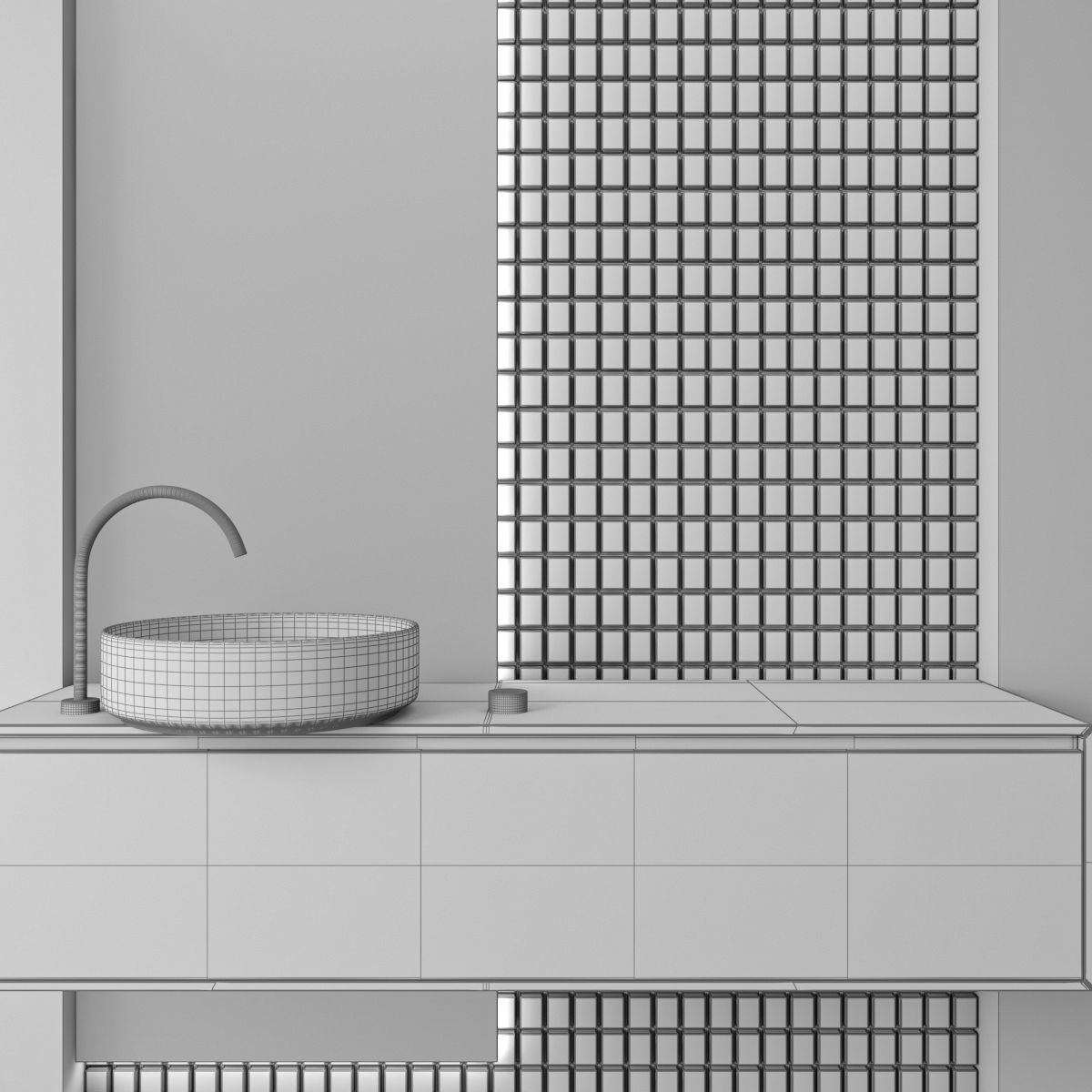 bathroom furniture set 46 3D model_3