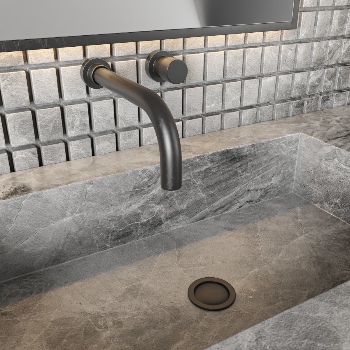 bathroom furniture set 47 3D model_2