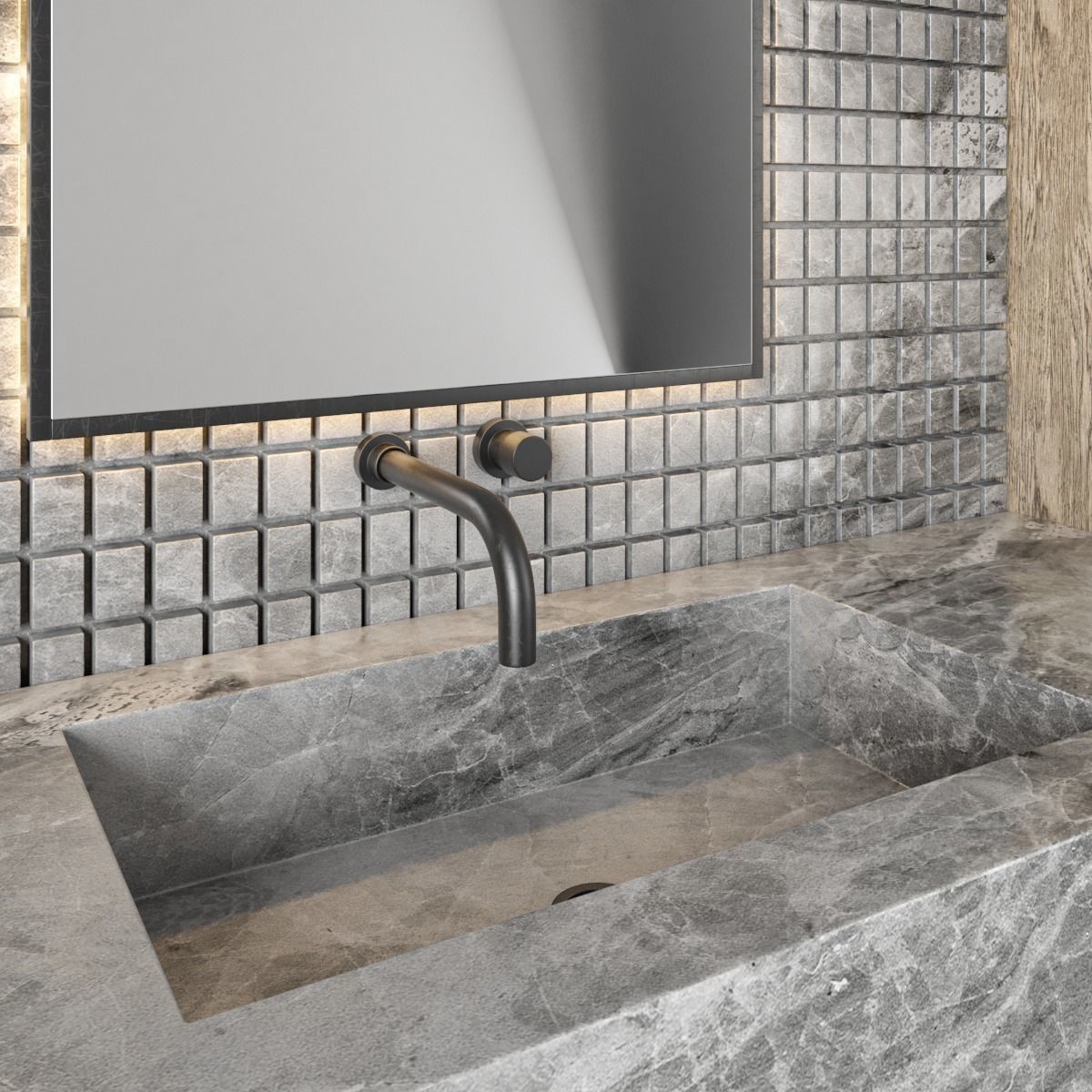 bathroom furniture set 47 3D model_3