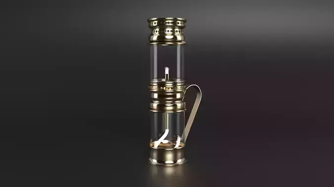 First Oil Lamp 3D model First Oil Lamp 3D model