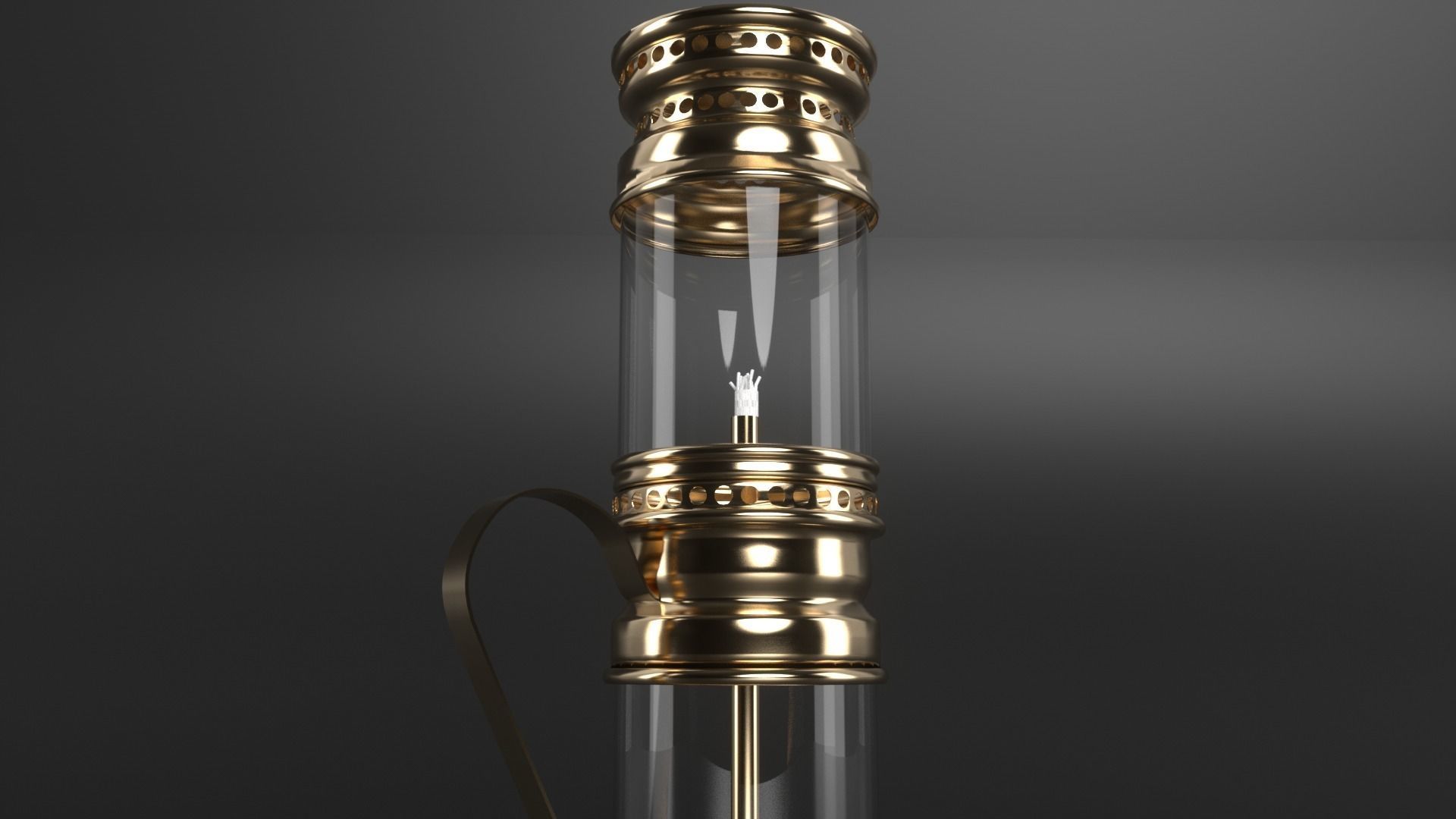 First Oil Lamp 3D model_4