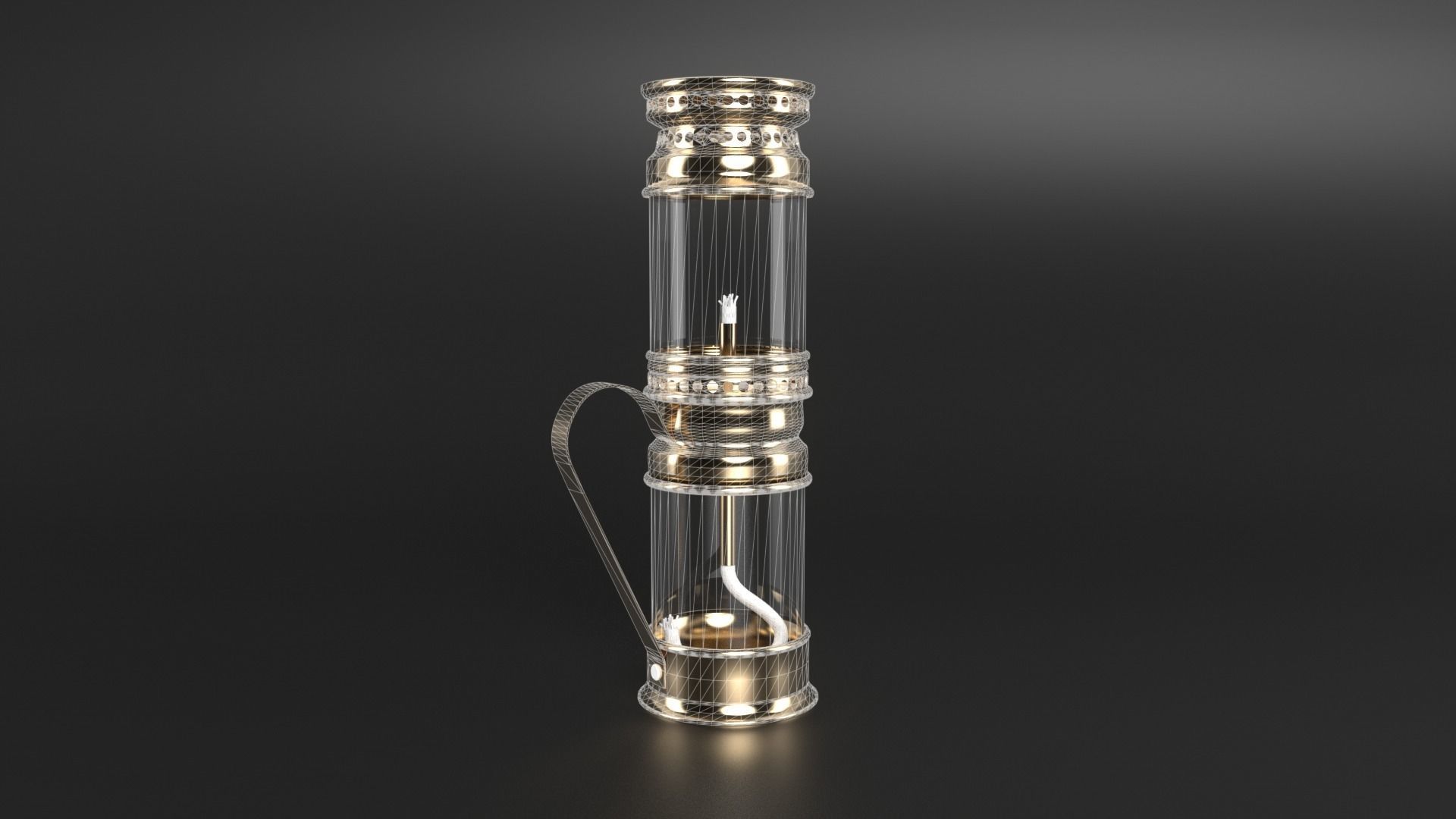 First Oil Lamp 3D model_3