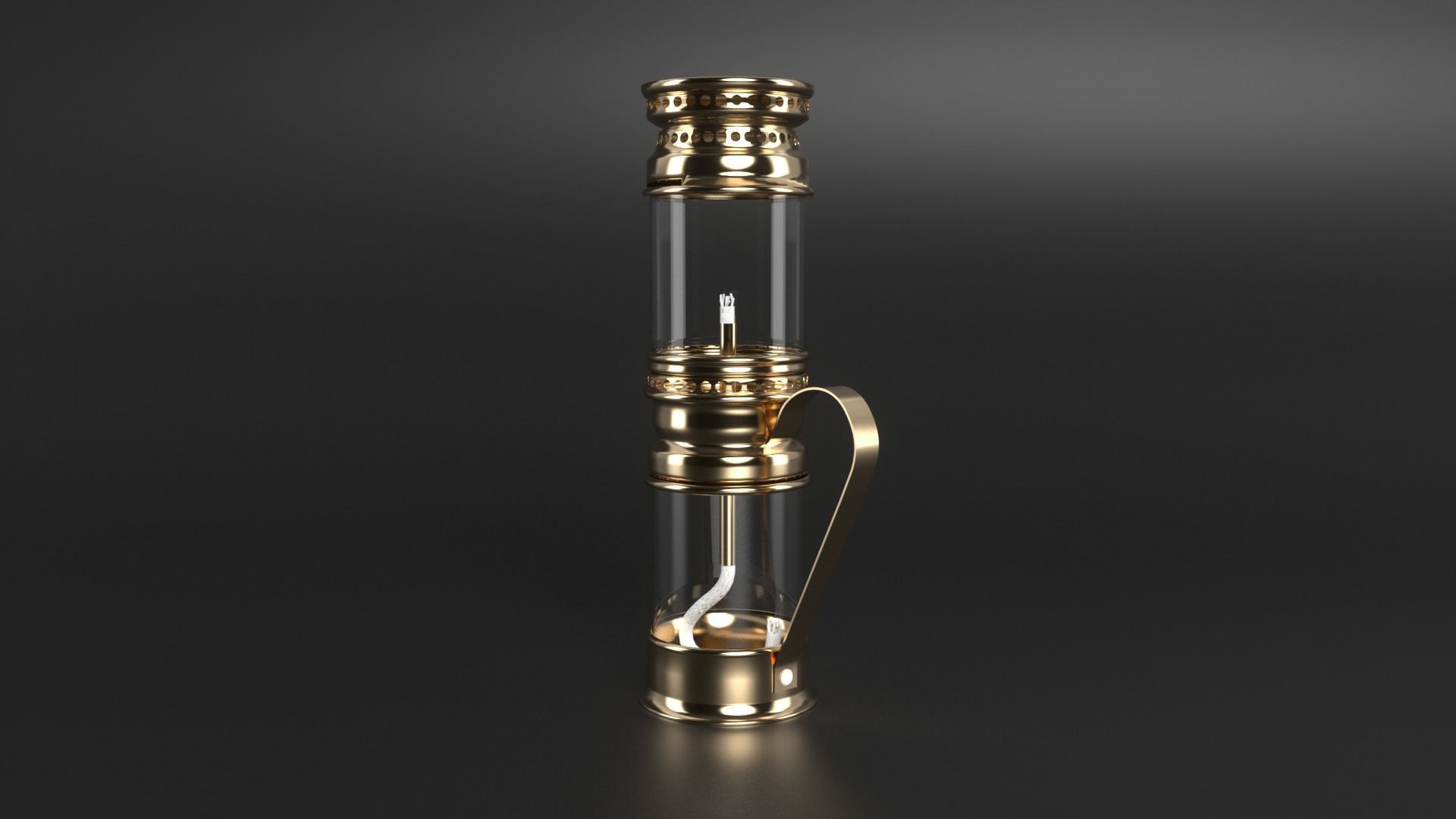 First Oil Lamp 3D model_1