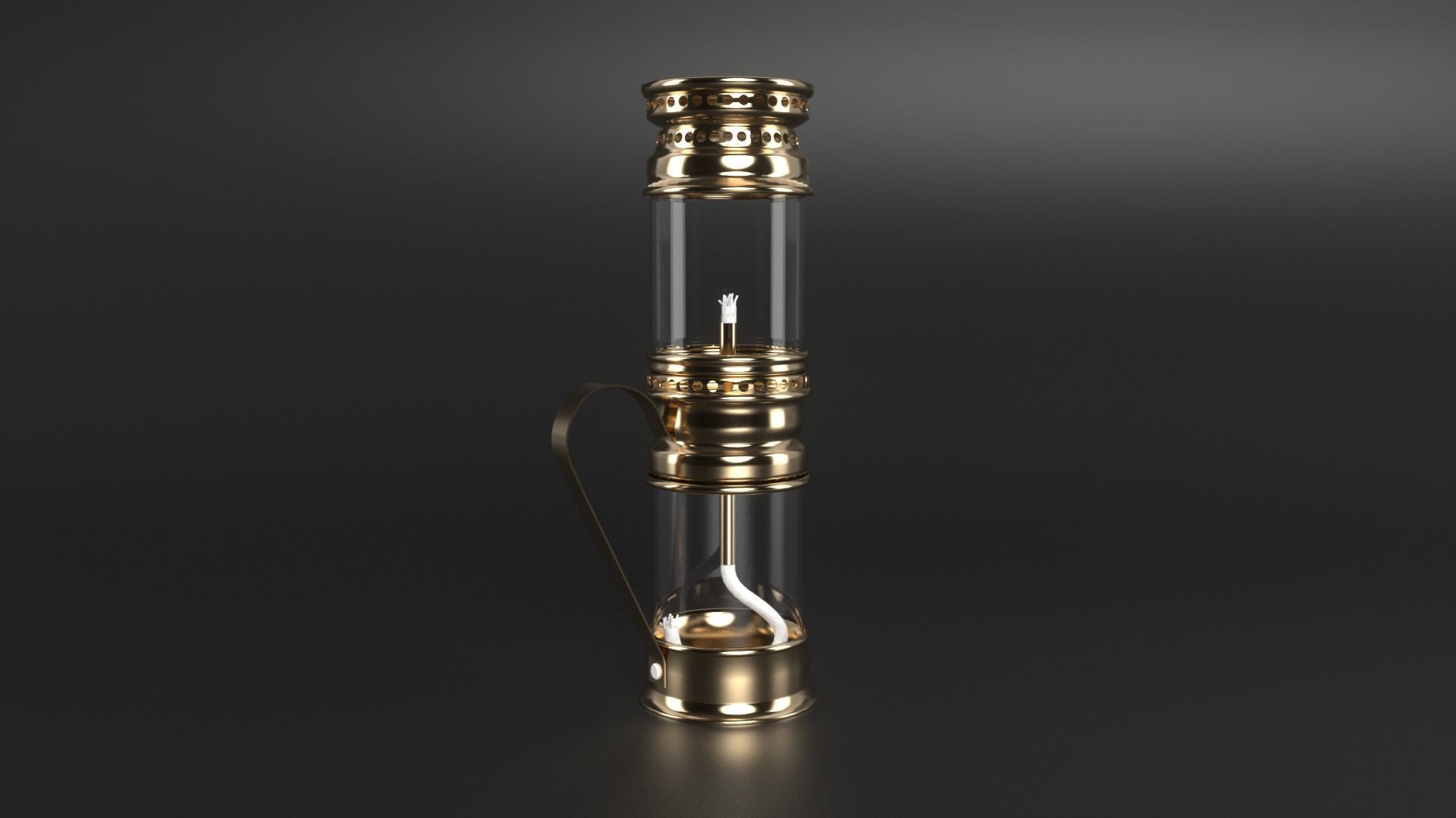 First Oil Lamp 3D model_2
