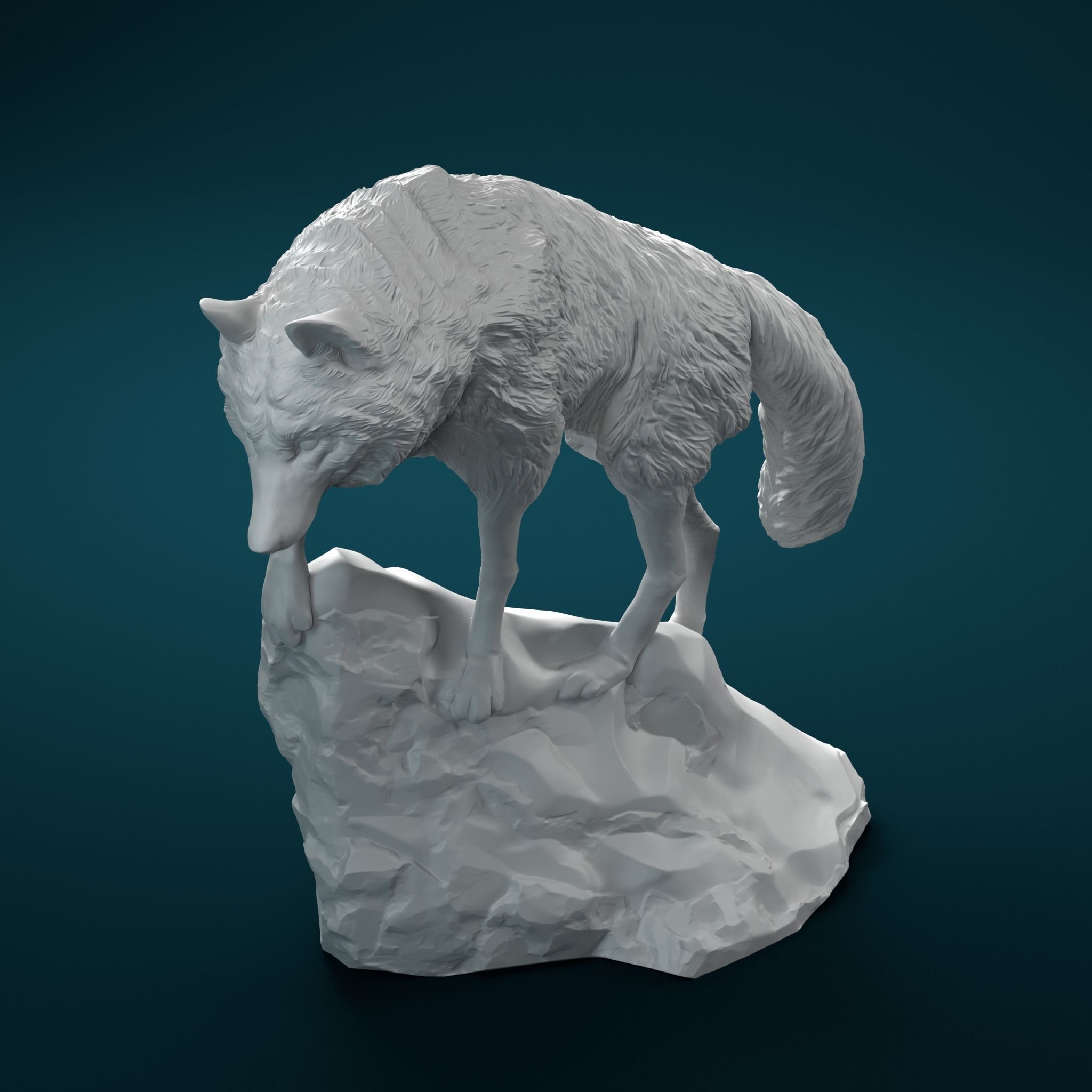 Snow Wolf 3D print model_6