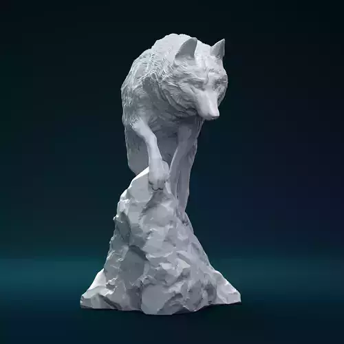 Snow Wolf 3D print model
