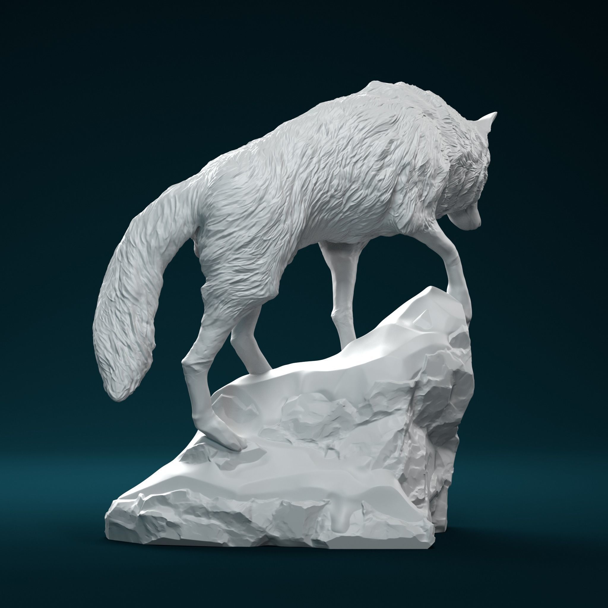 Snow Wolf 3D print model_3