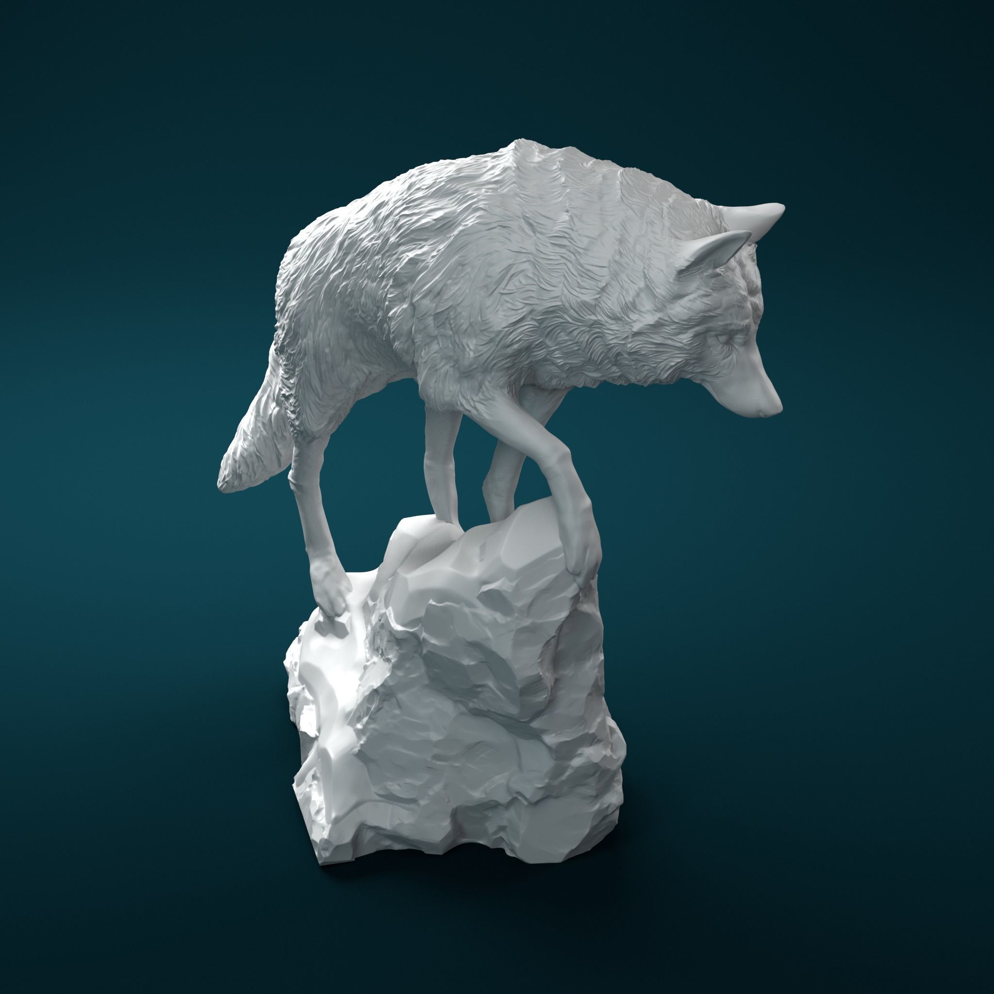 Snow Wolf 3D print model_7