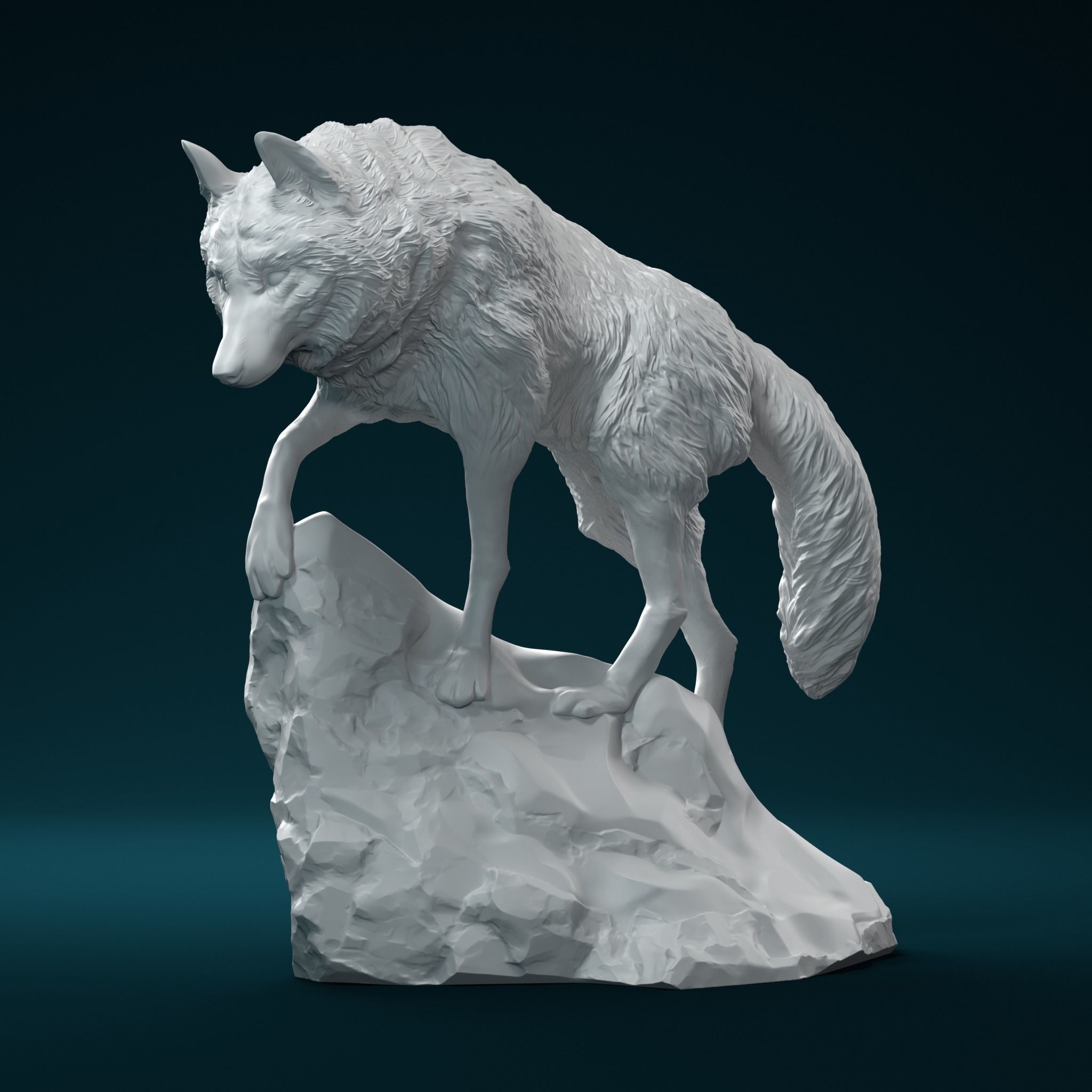 Snow Wolf 3D print model_5