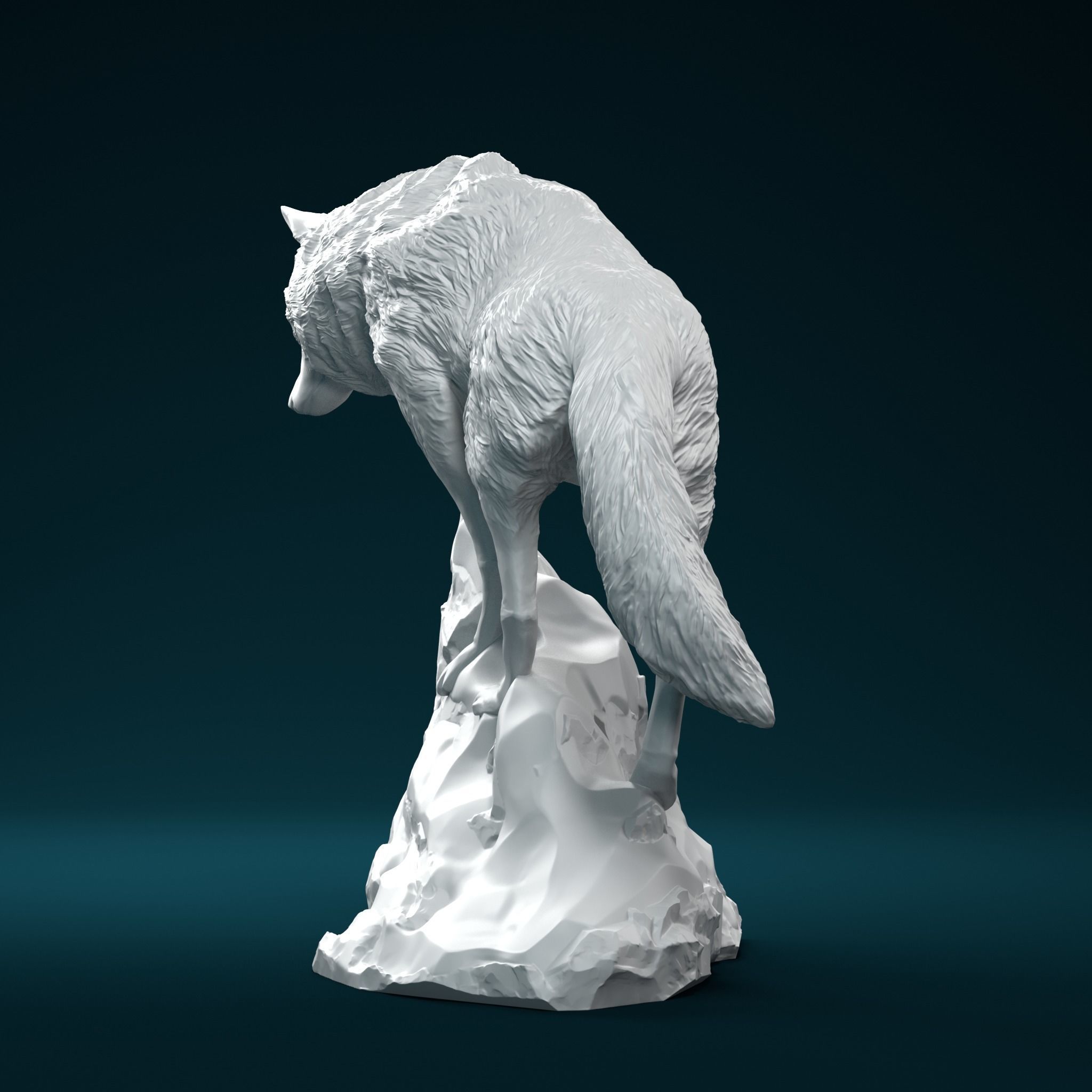 Snow Wolf 3D print model_4