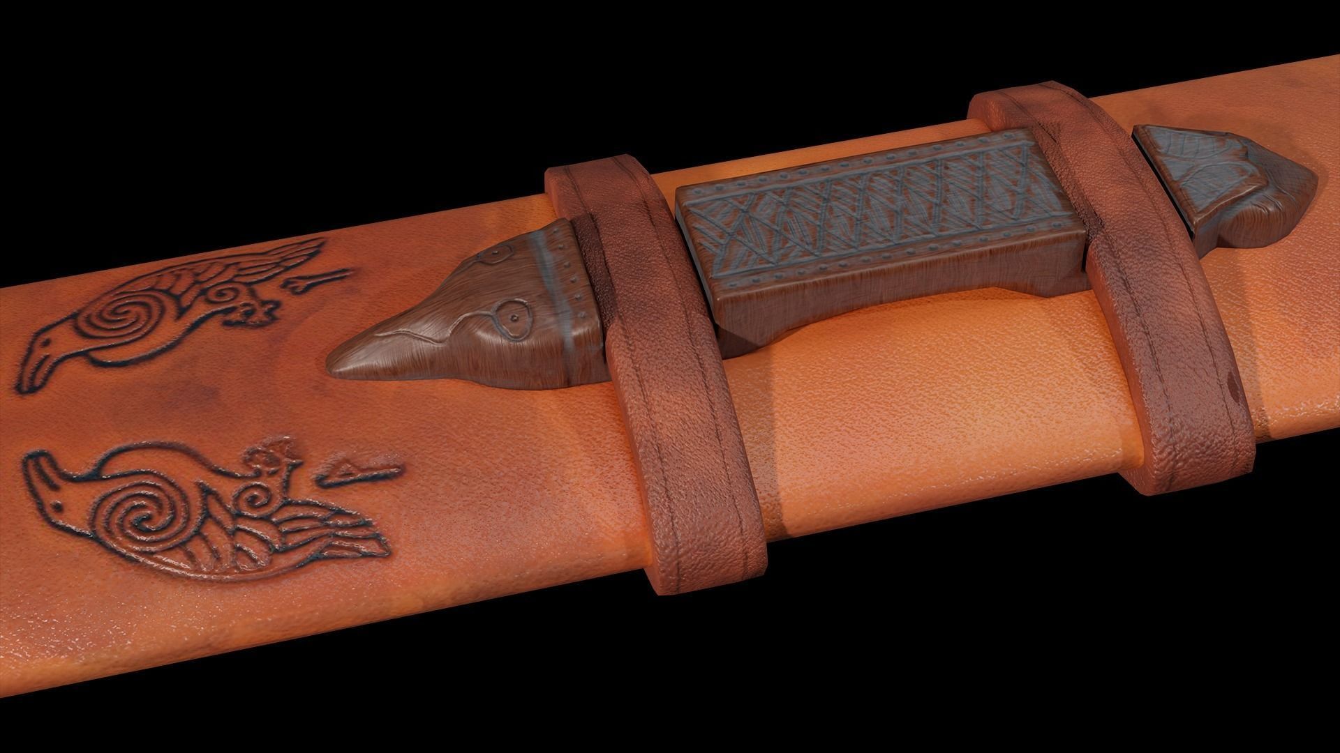 Viking sword game ready model Low-poly 3D model_4