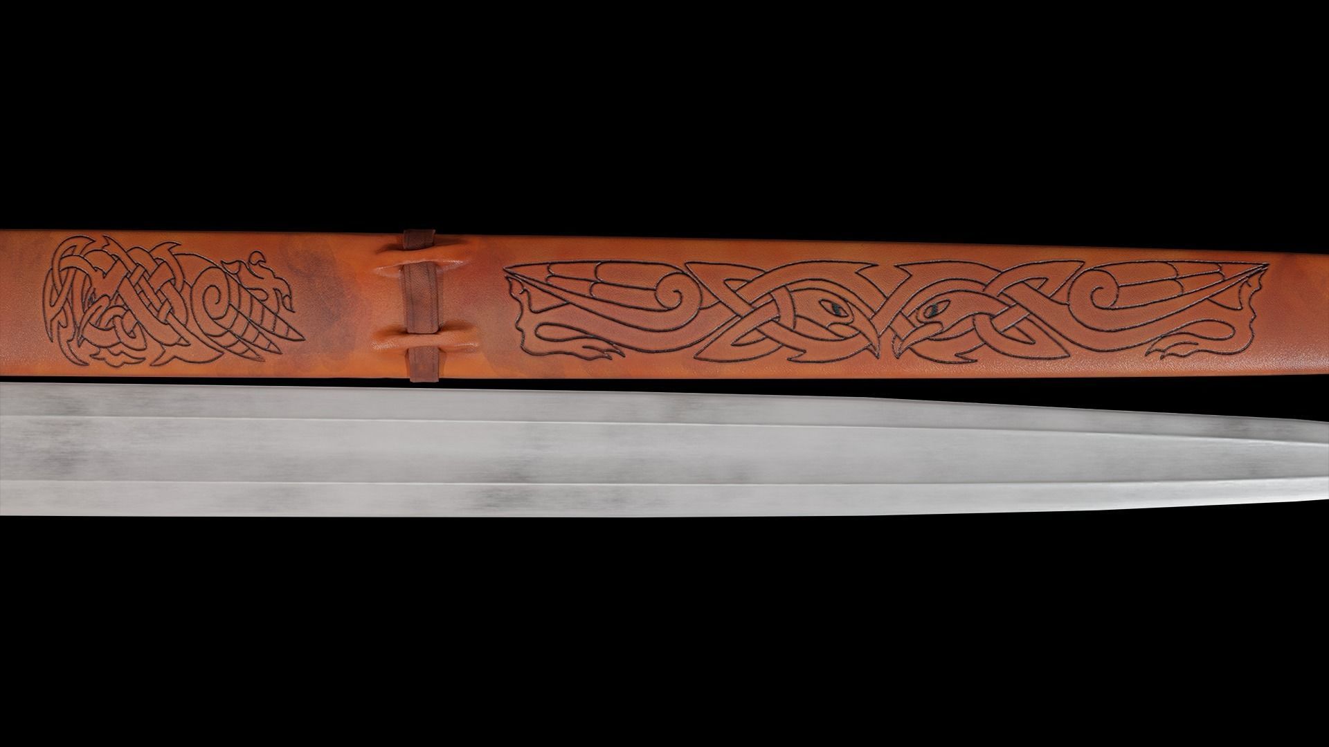 Viking sword game ready model Low-poly 3D model_5