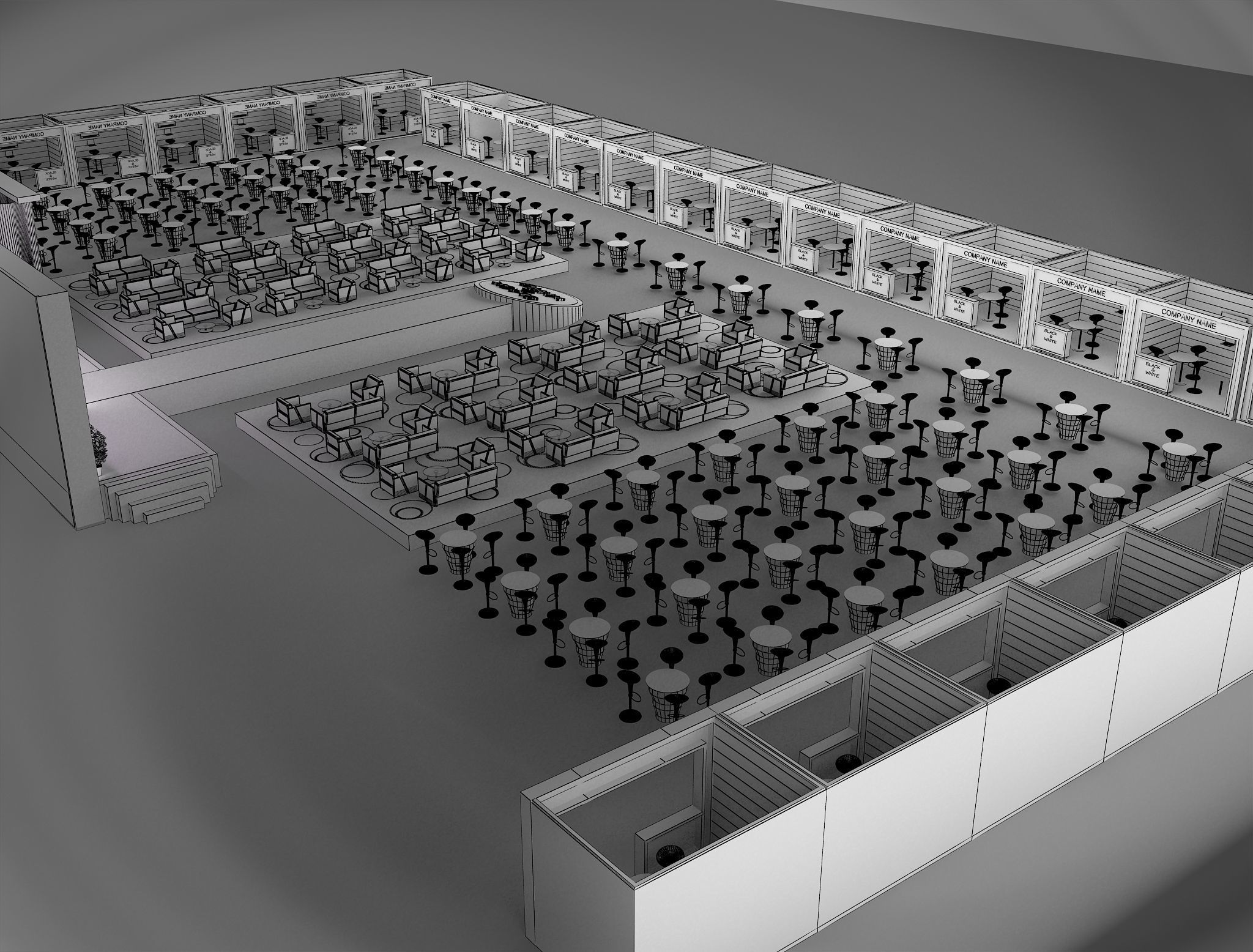 Event Exhibition Setup show presentation display a79 3D model_8