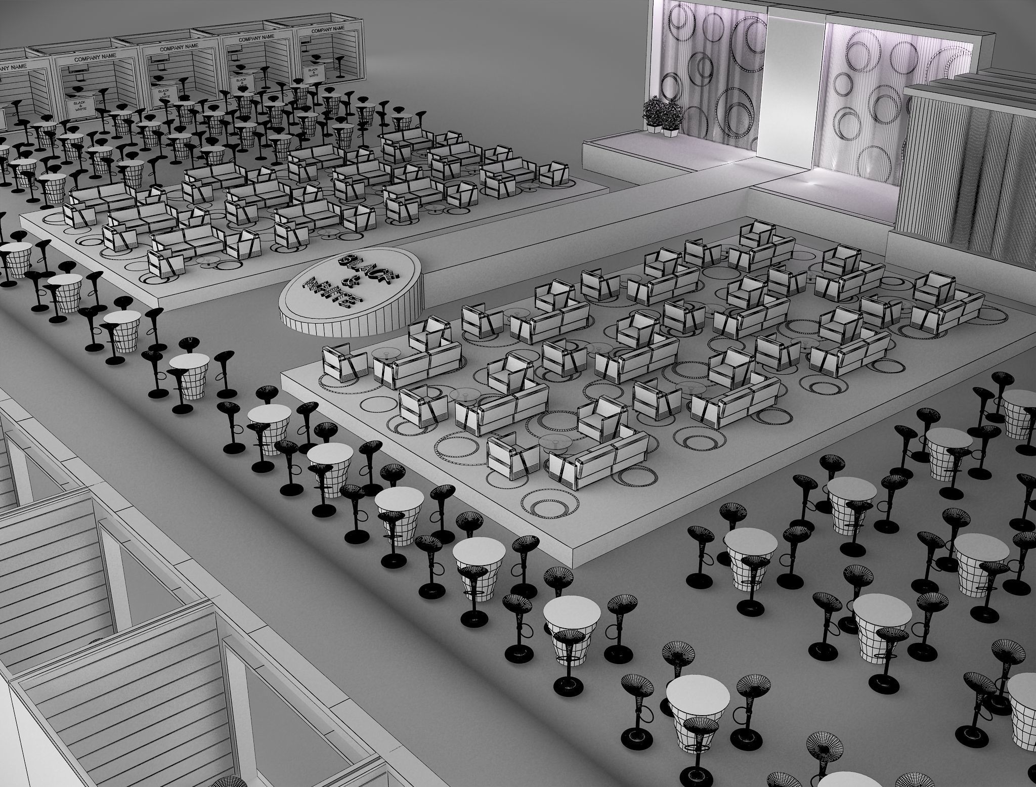 Event Exhibition Setup show presentation display a79 3D model_23