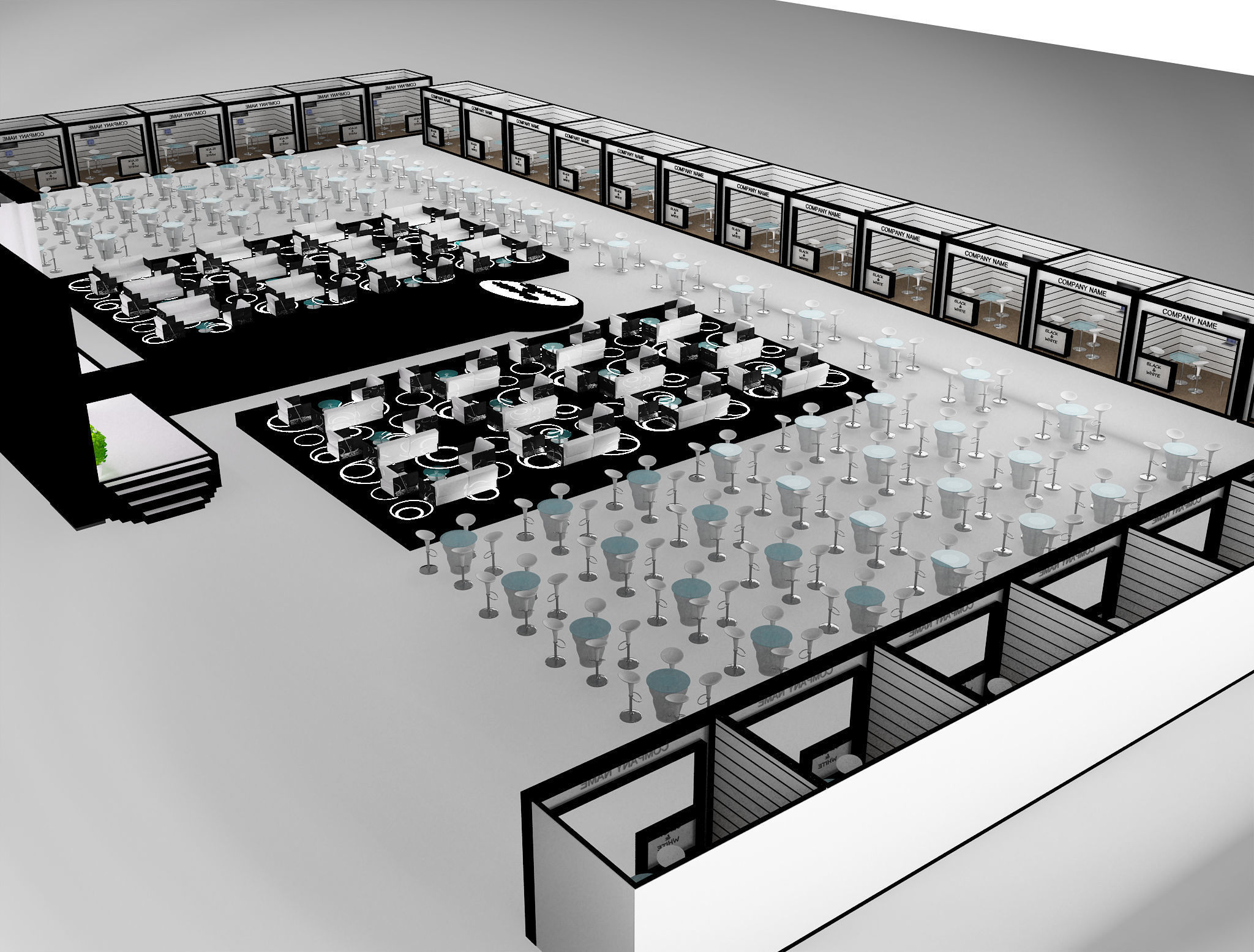 Event Exhibition Setup show presentation display a79 3D model_7