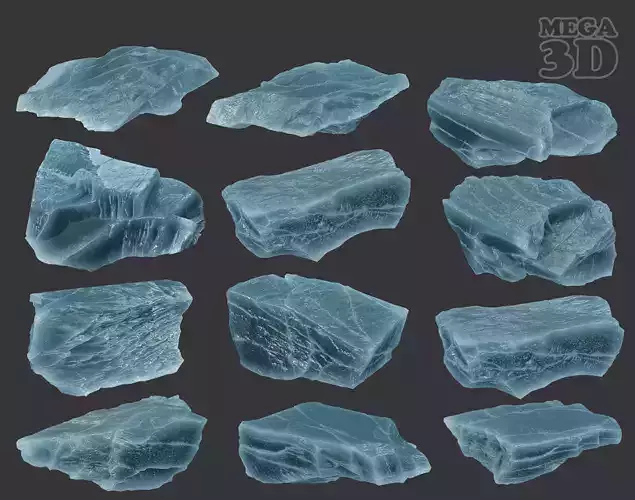 Casual Ice Block 220706 - Ultra HD 16K Textures Low-poly 3D model