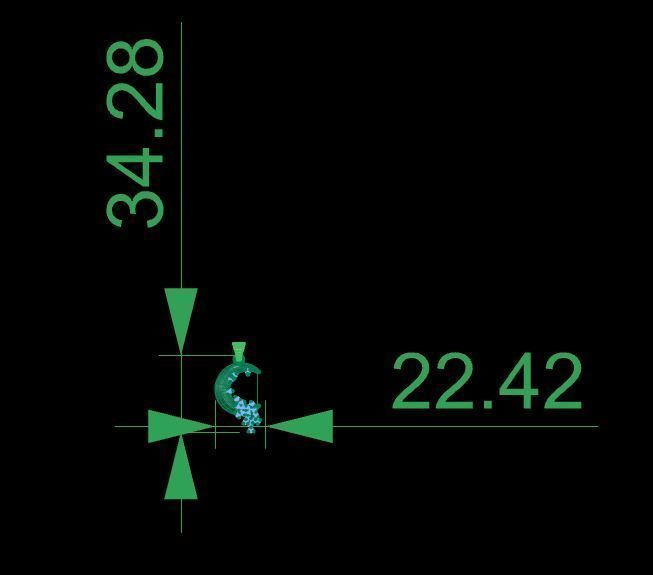 Moon pendant with snowy 3D print model_3