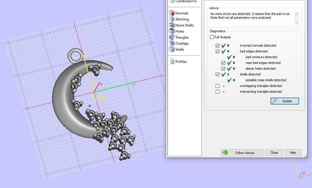 Moon pendant with snowy 3D print model_2