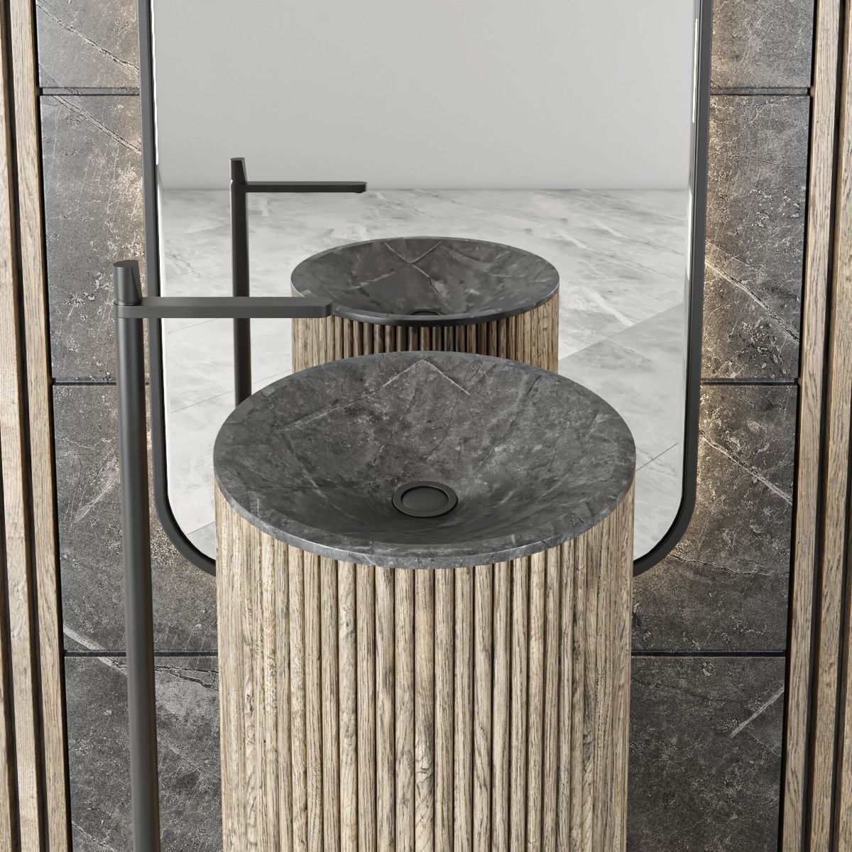 Bathroom furniture set 48 3D model_1