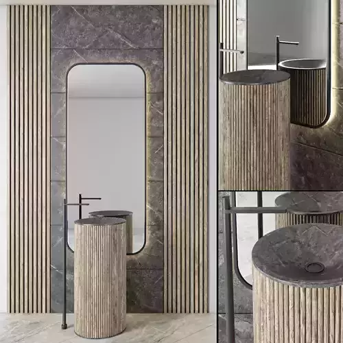 Bathroom furniture set 48 3D model