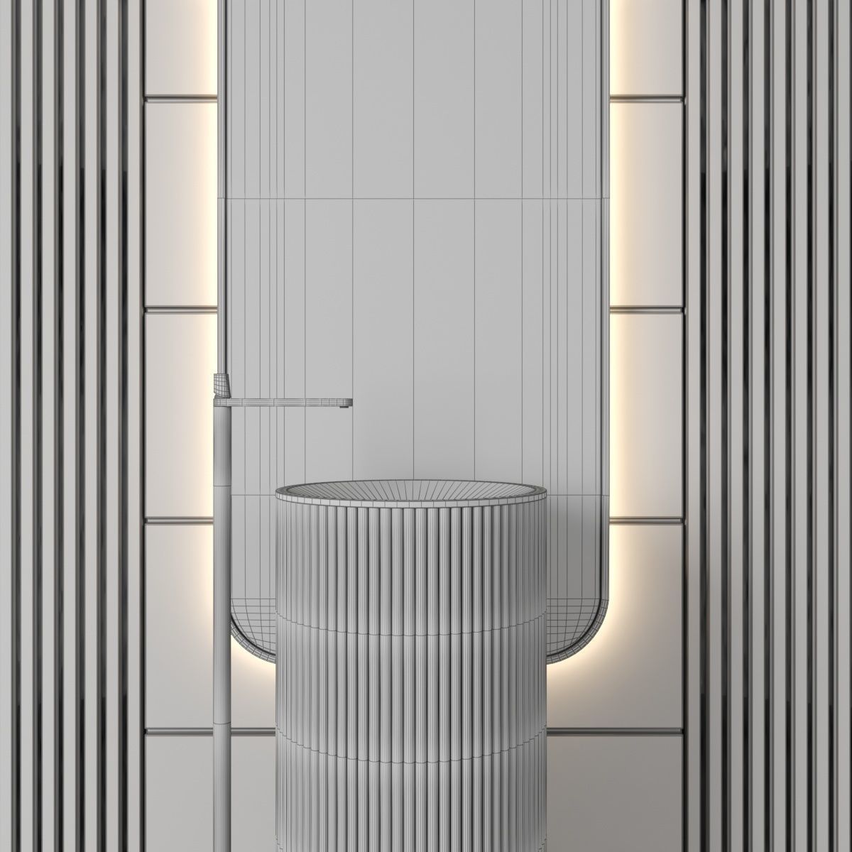 Bathroom furniture set 48 3D model_3