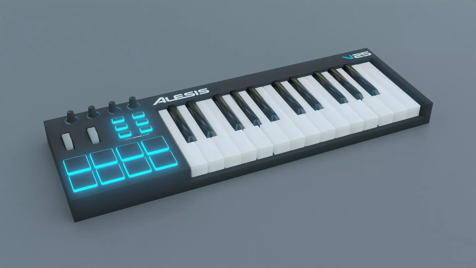Alesis Midi Keyboard - Game Ready - PBR Low-poly 3D model