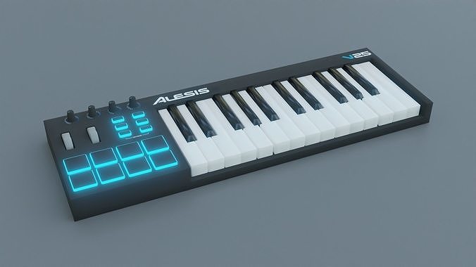 Alesis Midi Keyboard - Game Ready - PBR Low-poly 3D model